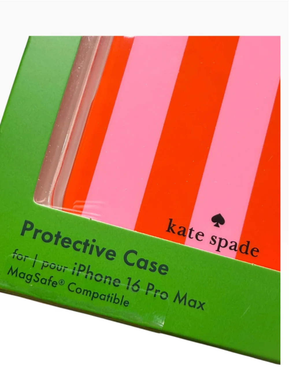 Kate Spade iPhone 16 Pro Max Protective Case One Size Pink Orange NWT